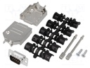 D-Sub; PIN: 9; plug; male; soldering; for cable; black