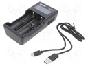 Charger: for rechargeable batteries; Li-Ion,Ni-Cd,Ni-MH; 2A