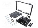 Radio mounting frame; 1 DIN; black
