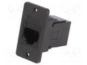 Coupler; SLIMS; Cat: 3; Layout: 6p4c; RJ11 socket,both sides; 29mm