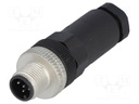 Plug; M12; PIN: 5; male; A code-DeviceNet / CANopen; for cable
