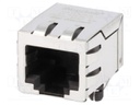 Socket; RJ45; PIN: 8; shielded,with isolation transformer; THT
