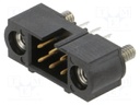 3+3 Pos. Male DIL Vertical Throughboard Conn. Jackscrews