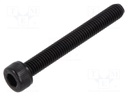 Screw; M5x40; 0.8; Head: cheese head; hex key; HEX 4mm; steel