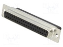 D-Sub; PIN: 37; plug; female; for cable; soldering