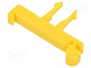 Mounting clamp; DIN rail,snap fastener; Colour: yellow
