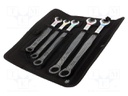 Wrench-set; combination spanner; with ratchet; 5pcs.