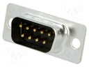D-Sub; PIN: 9; socket; male; stamped and formed contacts; straight
