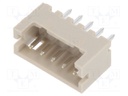 Socket; wire-board; male; DF13; 1.25mm; PIN: 5; THT; on PCBs; tinned