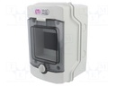 Enclosure: for modular components; IP65; light grey; No.of mod: 4
