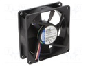 Fan: DC; axial; 80x80x25mm; 58m3/h; 26dBA; slide bearing; 2600rpm