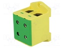 Splice terminal: rail; 25÷150mm2; ways: 1; terminals: 4; Width: 51mm