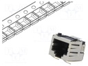Socket; RJ45; PIN: 8; Cat: 5; Layout: 8p8c; SMT; horizontal