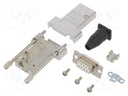 D-Sub; PIN: 9; plug; female; shielded,stamped and formed contacts