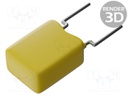 Capacitor: ceramic; MLCC,monolithic; 1nF; 100V; C0G; ±5%; THT