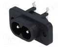 Connector: AC supply; socket; male; 2.5A; 250VAC; IEC 60320; PIN: 2