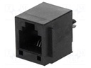 Socket; RJ11; PIN: 6; Cat: 3; high; Layout: 6p6c; THT; straight