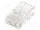 Plug; RJ45; PIN: 8; Contacts: phosphor bronze; gold-plated; UL94V-0