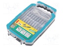 Blades set; for wood,metal,plastic; 11pcs; Kit: knife