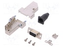 D-Sub; PIN: 9; plug; female; shielded,stamped and formed contacts