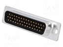 D-Sub HD; PIN: 44; plug; male; stamped and formed contacts