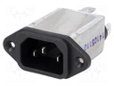 Connector: AC supply; socket; male; 10A; 250VAC; IEC 60320; 0.3mH