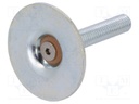 Foot of pin; Base dia: 40mm; M8; steel; Plunger length: 40mm