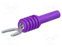 Connector: fork terminals; plug; 20A; violet; Overall len: 56mm