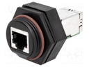 Coupler; RJ45; RJ-Lnxx; PIN: 8; shielded; Layout: 8p8c; IP67