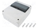 Enclosure: for modular components; IP65; light grey; ABS + PC