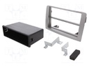Radio mounting frame; Fiat,Lancia; 2 ISO; silver