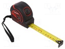 Measuring tape; L: 8m; Width: 25mm; strengthened construction