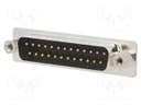 D-Sub; PIN: 25; plug; male; stamped and formed contacts; soldering