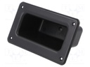 Handle; Mat: ABS; black; H: 58mm; L: 79mm; W: 131mm