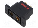 Socket; DC supply; QS; female; PIN: 2; for panel mounting; black