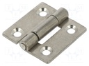 Hinge; Width: 40mm; stainless steel; H: 40mm