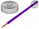 Wire; LiY-Toy; stranded; Cu; 0.75mm2; PVC; violet; 300V; 10m; Class: 5