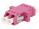 Connector: fiber optic; socket,coupler; multi mode duplex (MM)