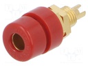Connector: 4mm banana; socket; 32A; 30VAC; 60VDC; red; gold-plated