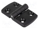 Hinge; Width: 77mm; polyamide; black; H: 48mm