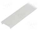 Cover for LED profiles; white; 2m; V: F; push-in