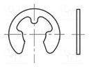 Protective ring; spring steel; Shaft dia: 4.77mm; BN: 813; D: 0.6mm