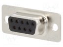 D-Sub; PIN: 9; female; soldering; for cable; gold-plated