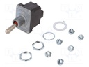 Switch: toggle; Pos: 2; DPST; (ON)-OFF; 6A/230VAC; 18A/28VDC; IP67