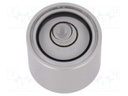 Spirit level; H: 13mm; aluminium; Body: natural; screw; Ø: 17mm