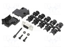 D-Sub; PIN: 9; female; unshielded; angled 45°; soldering; for cable