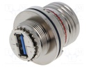 Connector USB 3 Reduced Flange Receptacle  USB A Nickel