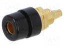 Connector: 4mm banana; socket; 32A; 30VAC; 60VDC; black; screw