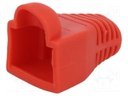 RJ45 plug boot; 5.8mm; Colour: red