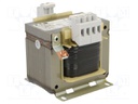 Transformer: mains; 160VA; 400VAC; 24V; Leads: terminal block; IP00